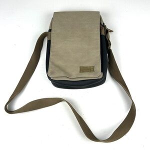 Hex Canvas Crossbody Bag Rectangle Brown Satchel